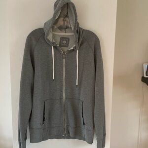 GAP lived-in grey gray hoodie French terry M